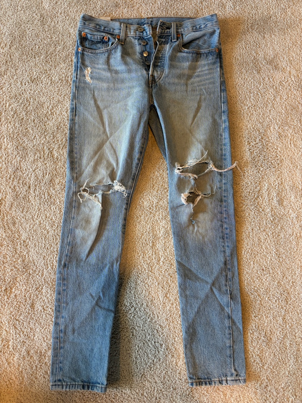 Levi's 501® Skinny Jeans in Classic Light Blue Denim size 27